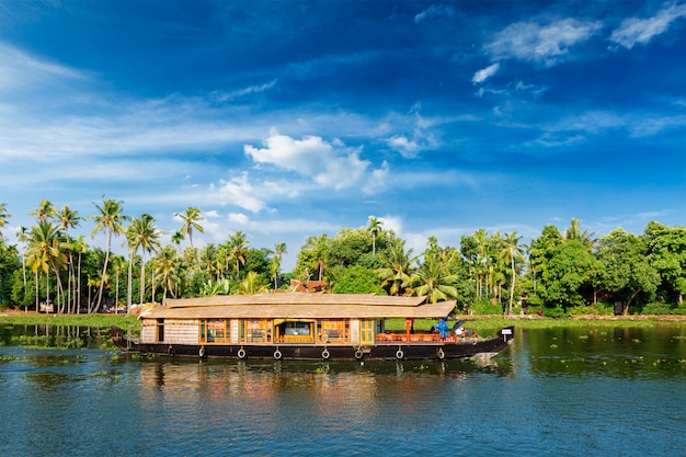 Houseboat on Kerala backwaters, India