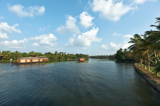 Case galleggianti sul kerala backwaters kerala india