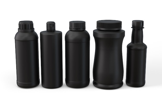 Household Bottles Set 3d models
