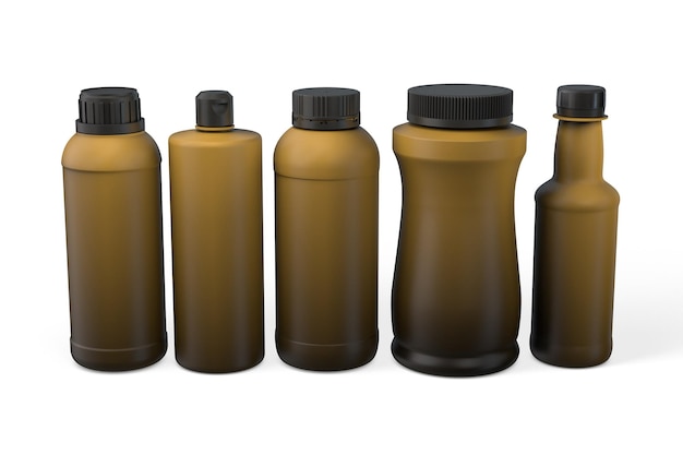 Household Bottles Set 3d models