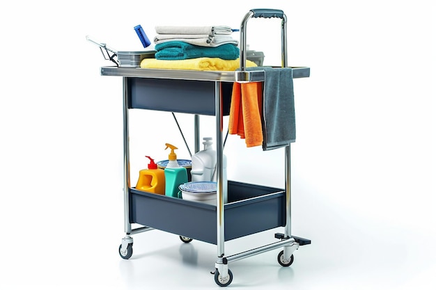 Housekeeping Cart On White Background