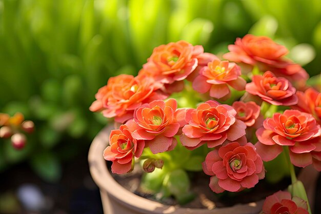 Houseleek sempervivum in flowerpot