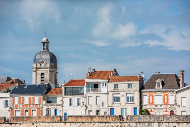 Houses along the sea in La Rochelle