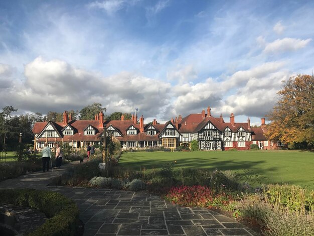 Houses and buildings against sky