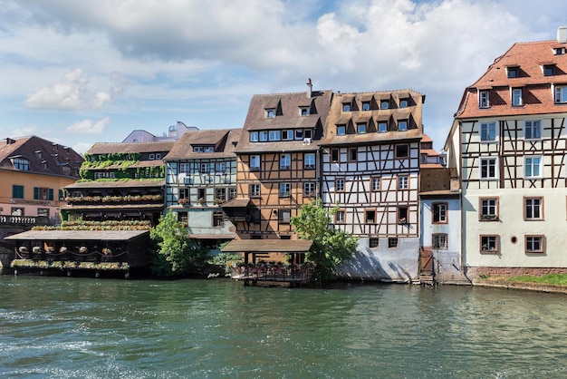 Houses by the river in Strasbourg France