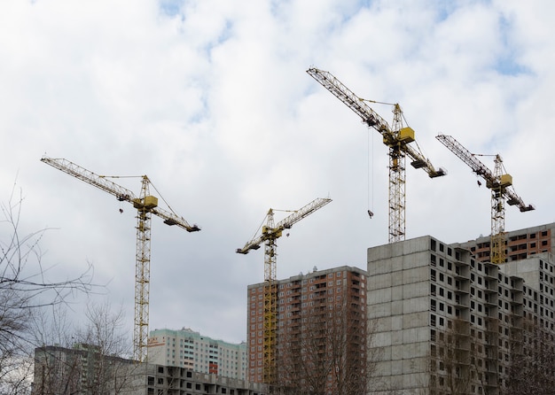 Houses under construction