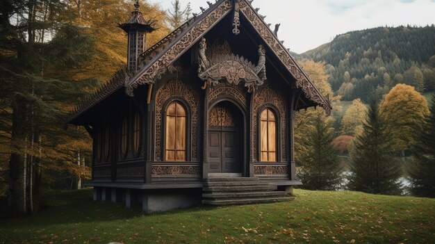 houses from wooden parts