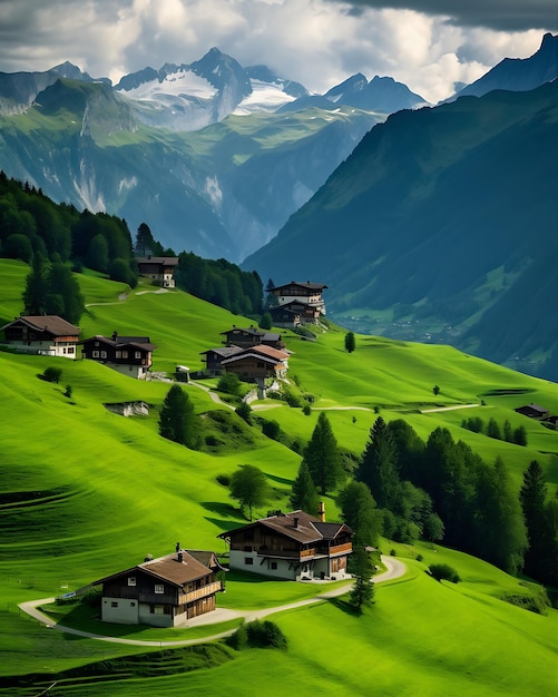 Houses in Large Green Valley