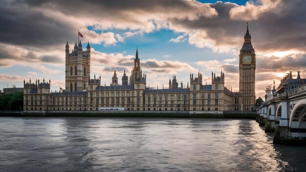 Houses of parliament and river thames