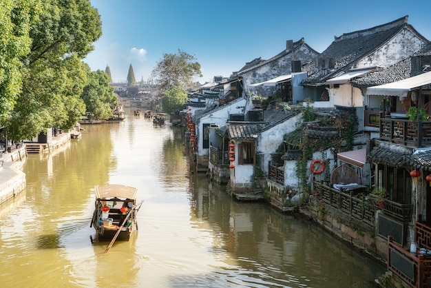 Houses and rivers in Xitang ancient town