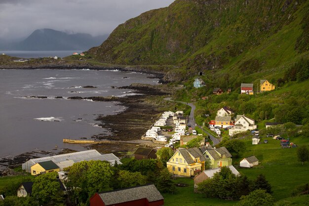 Houses on a sea coast