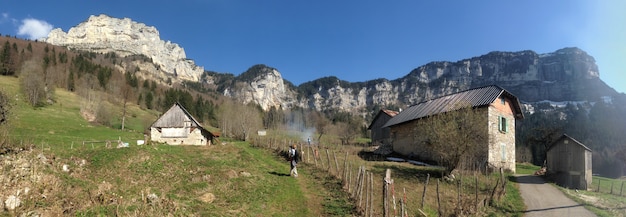 Houses in a small village in Chartreuse (France)