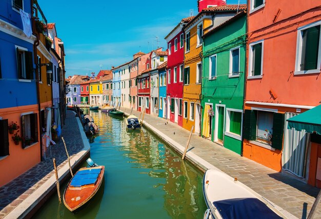 Photo houses in summer burano