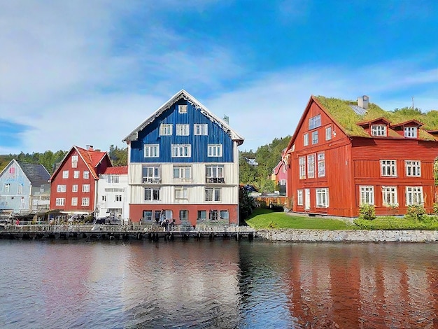 Houses in Trondheim Norway AI_Generated