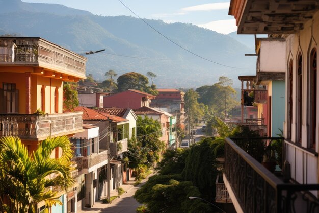 Photo houses in the village of region neighborhood