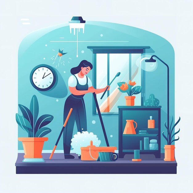 Photo houseworks vector illustration