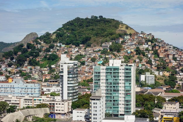 housing community on the hillside in Vitoria Espirito Santo Brazil