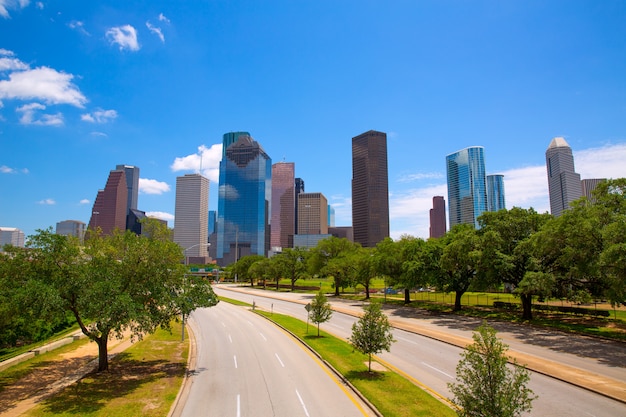 Houston Texas Skyline with modern skyscapers