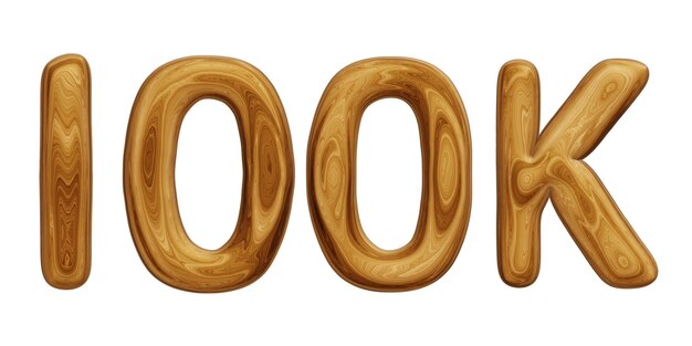 Foto houten 100k voor volgers en abonnees viering