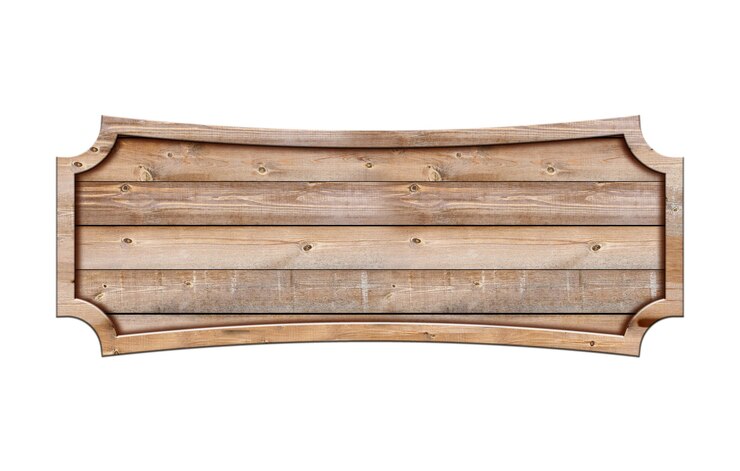 Foto houten bord geïsoleerd op een witte muur