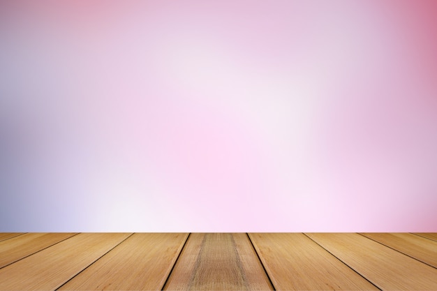 Houten bord met Abstract Wazig roze toon lichten achtergrond.