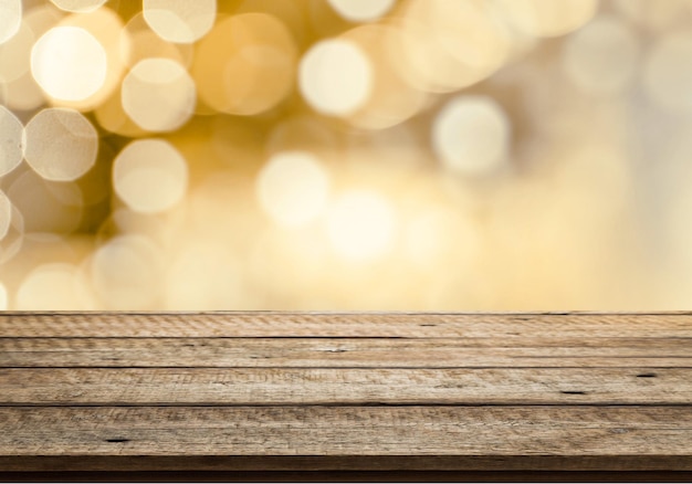 Houten bruine planken als tafel, vergrote weergave