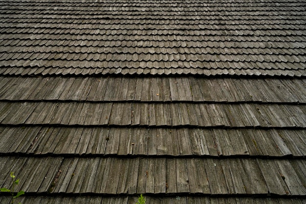 Houten dak van het huis. houten dak