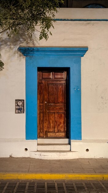 Houten deur in Mexico-Stad.