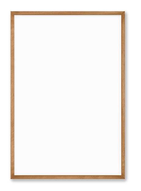 Houten frame met een witte achtergrond