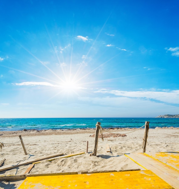 Foto houten hek op sardinië, italië