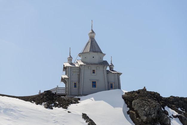 Houten kerk in Antarctica