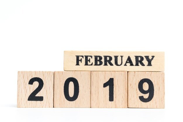 Houten kubuskalender (FEBRUARI) 2019