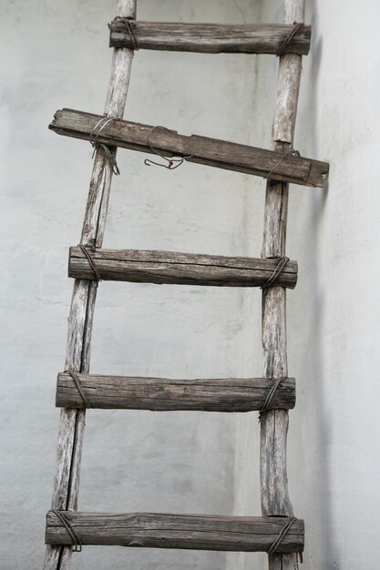 Foto houten landelijke ladder