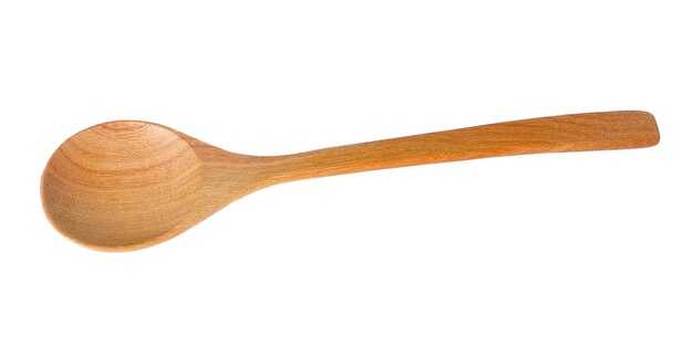 Houten lepel geïsoleerd op een witte achtergrond