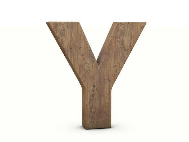 Houten letter Y