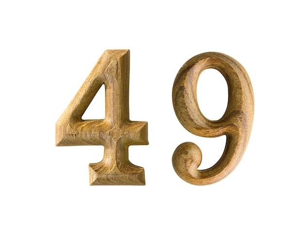 Foto houten numerieke 49