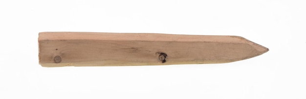 houten paal geïsoleerd op witte achtergrond