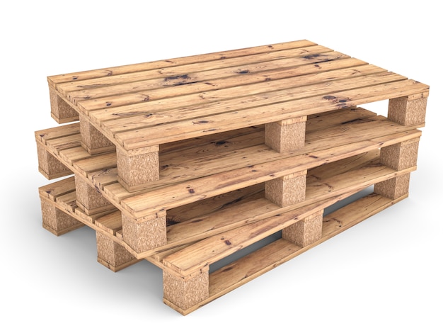 Foto houten pallet op wit