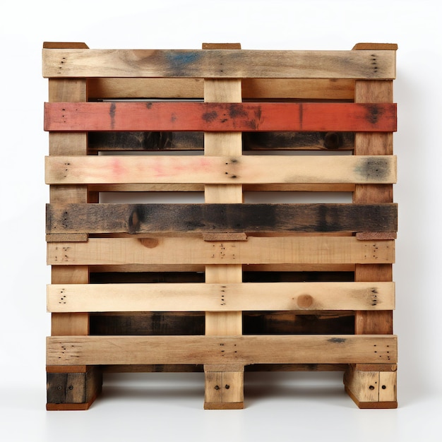 Foto houten pallet op witte achtergrond