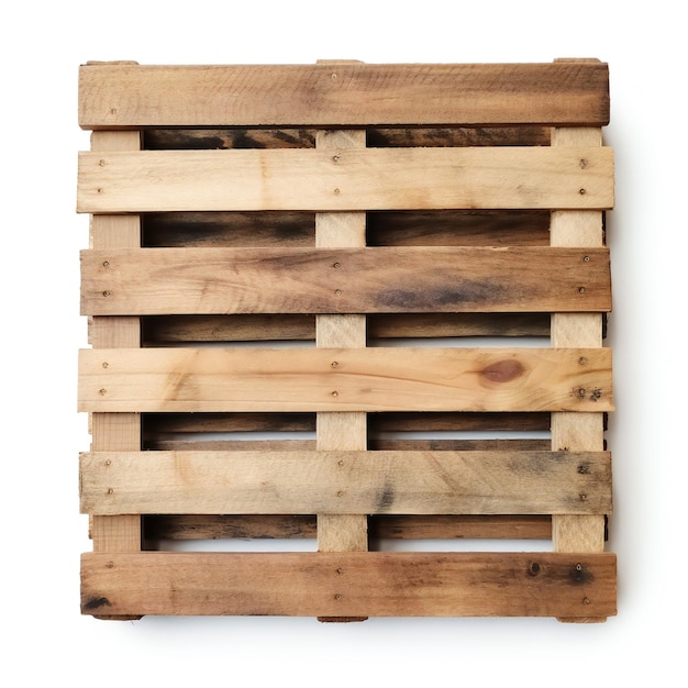 Foto houten pallet op witte achtergrond