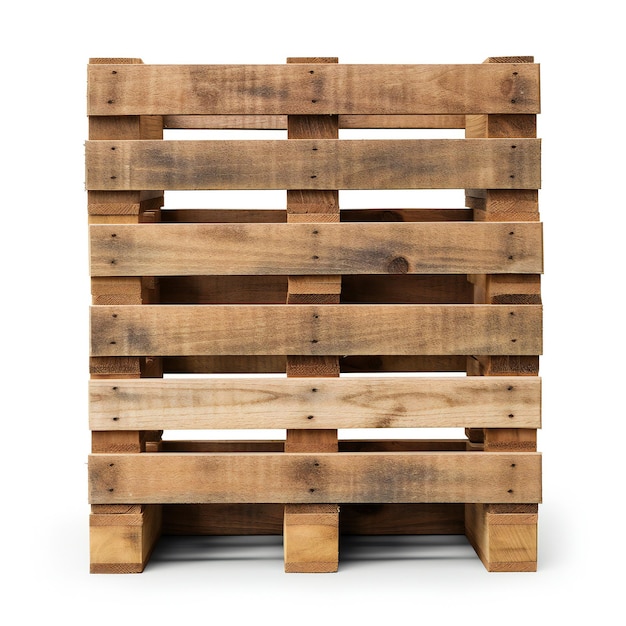 Foto houten pallet op witte achtergrond