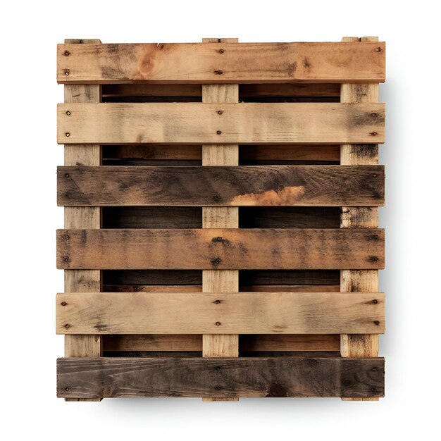 Foto houten pallet op witte achtergrond