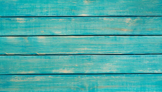 Houten planken, blauw geverfd