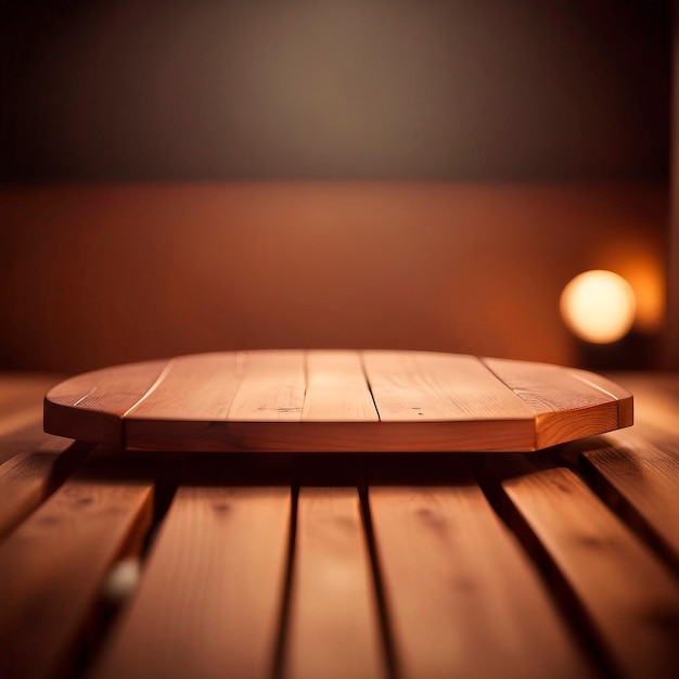 houten platform voor product eenvoudig minimalistisch
