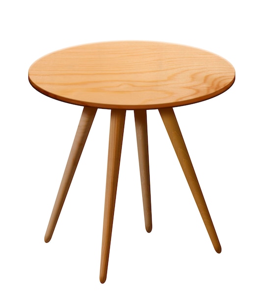 Foto houten ronde tafel