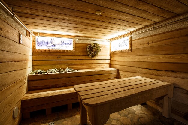 Houten Russische sauna