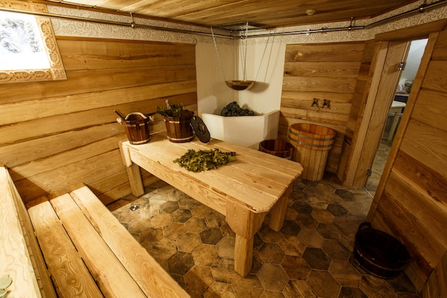 Houten Russische sauna