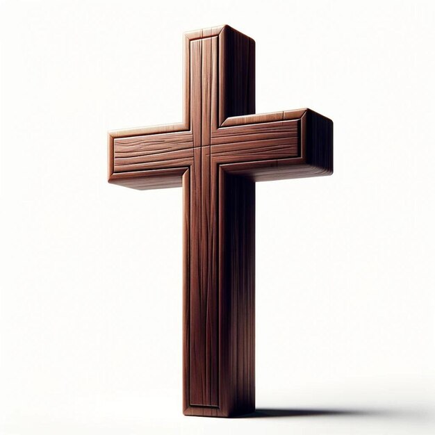 Foto houten solace een rijk gestructureerd donker houten kruis dat aan traditioneel vakmanschap doet denken