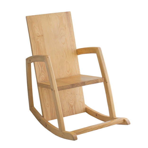 Houten stoelen geïsoleerd op een witte achtergrond.