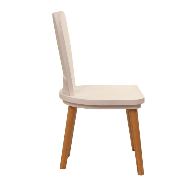 Houten stoelen geïsoleerd op een witte achtergrond.